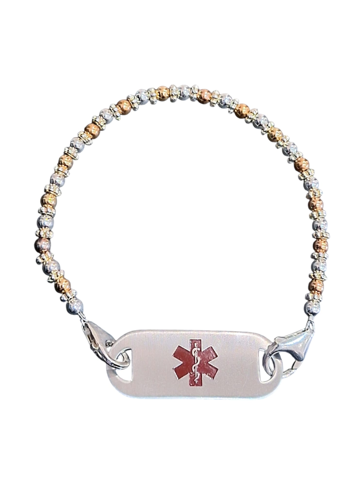 Gold & Silver Dream Medical ID Alert Bracelet